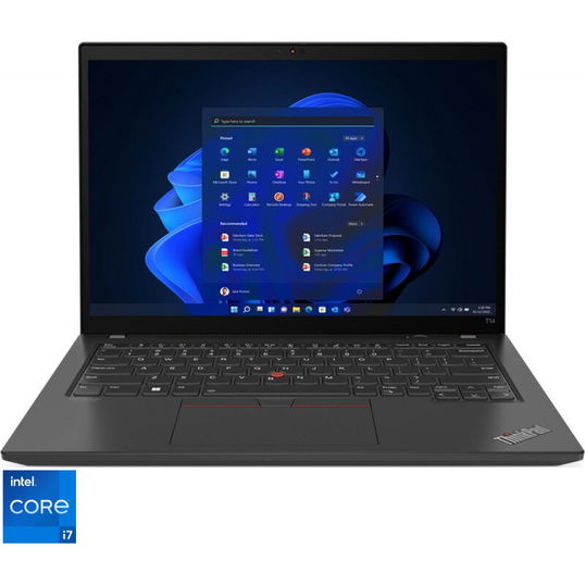 Laptop Lenovo 14'' ThinkPad T14 Gen 3, WUXGA IPS, Procesor Intel® Core™ i7-1260P (18M Cache, up to 4.70 GHz), 16GB DDR4, 512GB SSD, Intel Iris Xe, Win 11 Pro, Thunder Black