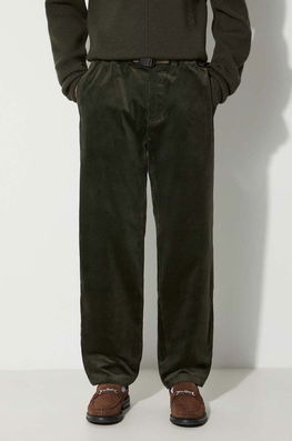 Gramicci Pantaloni De Catifea Cord Corduroy Gramicci Pant Culoarea Verde, Drept, G2FM.P003