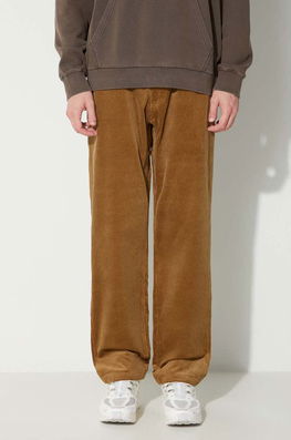 Gramicci Pantaloni De Catifea Cord Corduroy Gramicci Pant Culoarea Maro, Drept, G2FM.P003