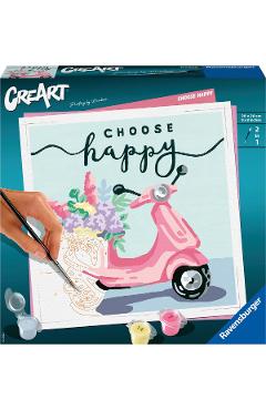 Pictura pe numere. Scuter Choose Happy