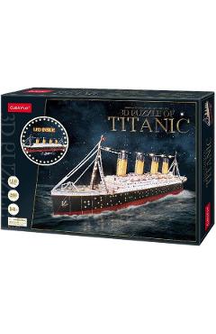 Puzzle 3D LED 266 piese. Titanic