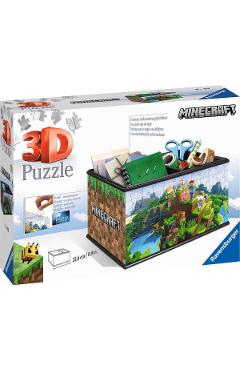 puzzle 3d cutie depozitare minecraft 216 piese