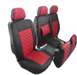 Huse Scaune Opel Vivaro 2007 din piele romb cu masuta si cotiera sofer culoare Rosie Editie Speciala