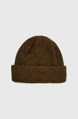 Universal Works Caciula De Lana Short Watch Cap Culoarea Verde, De Lana, Din Tesatura Neteda, 29351