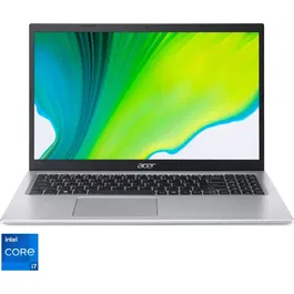 Laptop 15.6'' Aspire 5 A515-56, FHD, Procesor Intel® Core™ i7-1165G7 (12M Cache, up to 4.70 GHz, with IPU), 16GB DDR4, 1TB SSD, Intel Iris Xe, No OS, Pure Silver