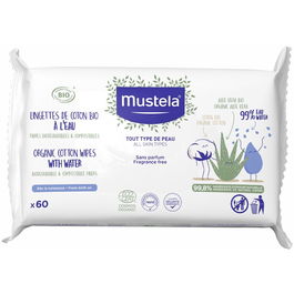 Servetele umede de bumbac organic Mustela, 60 buc