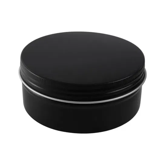 Recipient rotund aluminiu 100ml - negru