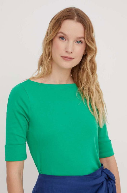 Lauren Ralph Lauren Tricou Femei, Culoarea Portocaliu Verde