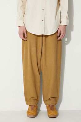 Universal Works Pantaloni De Catifea Cord BRAGA PANT Culoarea Bej, Drept, 29185