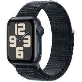 Apple Watch SE (2023), GPS, Carcasa Midnight Aluminium 44mm, Midnight Sport Loop