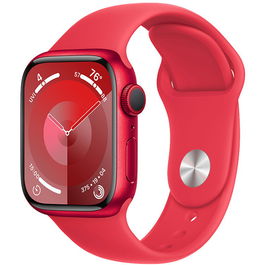 Apple Watch 9, GPS, Carcasa RED Aluminium 45mm, RED Sport Band - S/M