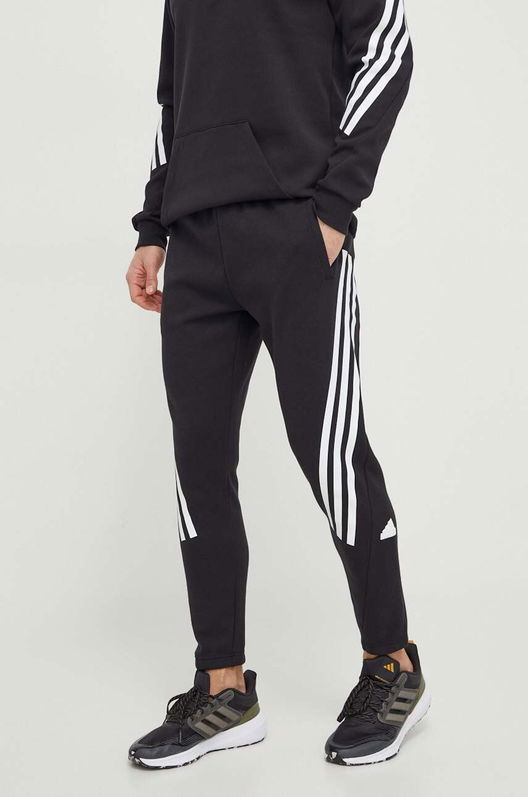 Adidas Pantaloni De Trening Culoarea Negru, Cu Imprimeu