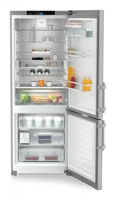 Combina frigorifica Liebherr CNsdd 775i Prime, NoFrost, EasyFresh, 75 cm, 487 l, SmartDevice, EasyTwist-Ice, SoftSystem, DuoCooling, VarioTemp, Clasa D, SmartSteel