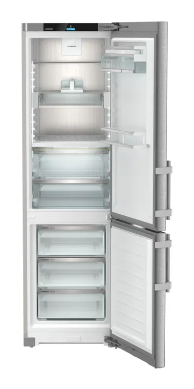 Combina frigorifica Liebherr CBNsdb 575i Prime, NoFrost, BioFresh, 60 cm, 362 l, SmartDeviceBox, SoftTelescopic, Sertar Meat & Dairy, VarioTemp, Clasa B, SmartSteel