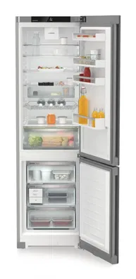 Combina frigorifica Liebherr CNsda 5723 Plus, NoFrost, EasyFresh, 60 cm, 371 l, EasyTwist-Ice, DuoCooling, Display tactil, Clasa A, SmartSteel