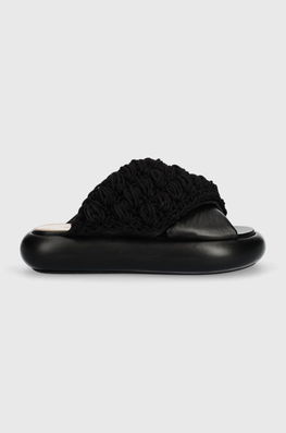 JW Anderson Papuci Crochet Twister Femei, Culoarea Negru, Cu Platforma, ANW42027A