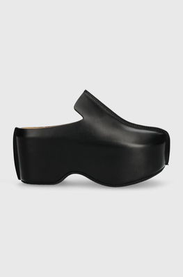 JW Anderson Slapi De Piele Platform Clog Femei, Culoarea Negru, Cu Platforma, ANW42000A