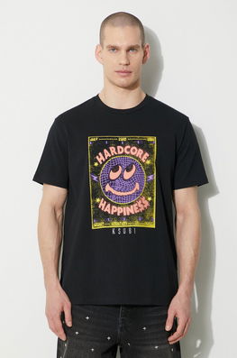 KSUBI Tricou Din Bumbac Hardcore Kash Ss Tee Bărbați, Culoarea Negru, Cu Imprimeu, MPS24TE004