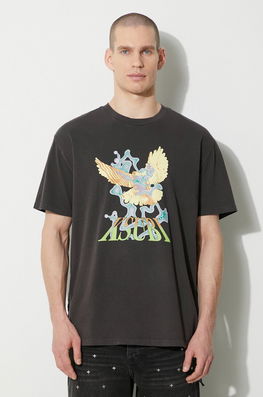 KSUBI Tricou Din Bumbac Flight Biggie Ss Tee Bărbați, Culoarea Gri, Cu Imprimeu, MPS24TE011