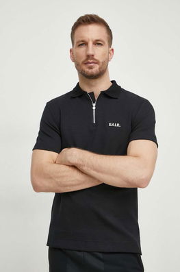 BALR. Tricou Polo Barbati, Culoarea Negru, Cu Imprimeu