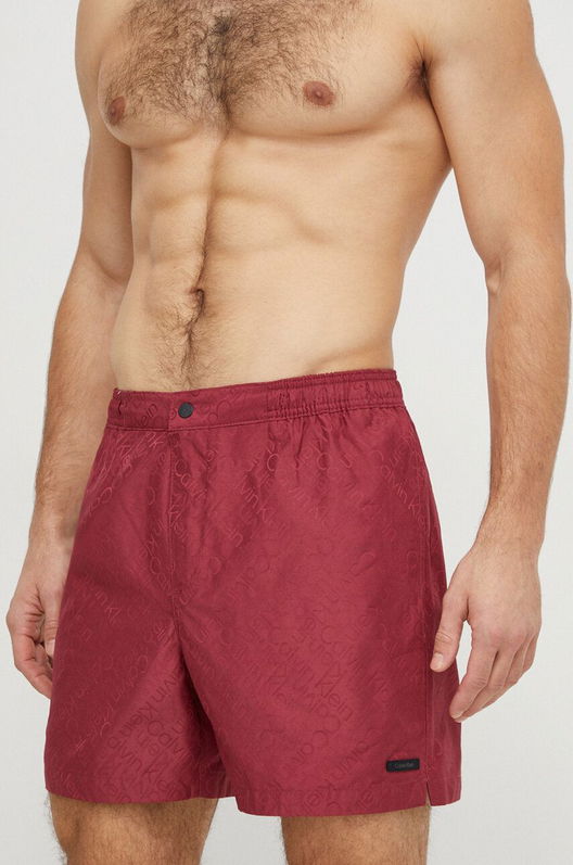 Calvin Klein Pantaloni Scurti De Baie Culoarea Bordo Burgundia