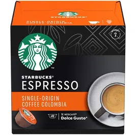 Capsule cafea Starbucks Single-Origin Colombia Espresso by Nescafé Dolce Gusto, prajire medie, 12 capsule, 66g