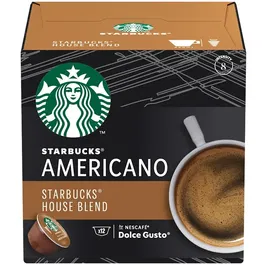 Capsule cafea Starbucks House Blend Americano by Nescafé Dolce Gusto, prajire medie, 12 capsule, 102g