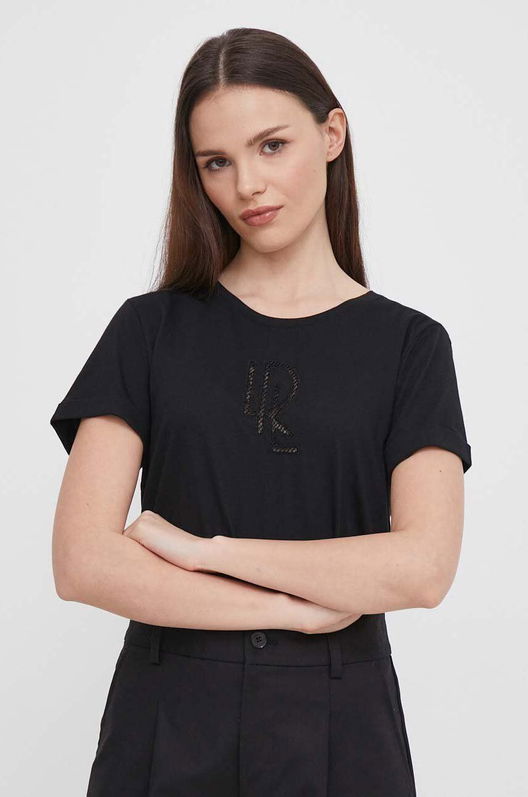 Lauren Ralph Lauren Tricou Femei, Culoarea Negru