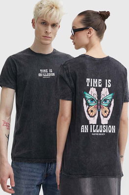Kaotiko Tricou Din Bumbac Culoarea Negru, Cu Imprimeu