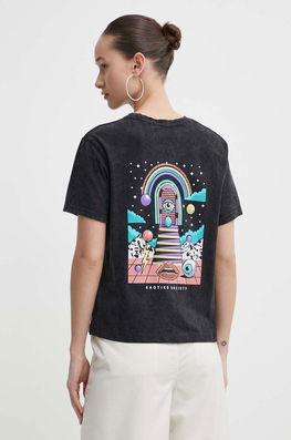 Kaotiko Tricou Din Bumbac Femei, Culoarea Negru