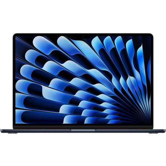 Laptop Apple MacBook Air 15.3'', cu procesor Apple M3, 8 nuclee CPU si 10 nuclee GPU, 24GB, 512GB, Midnight, INT KB