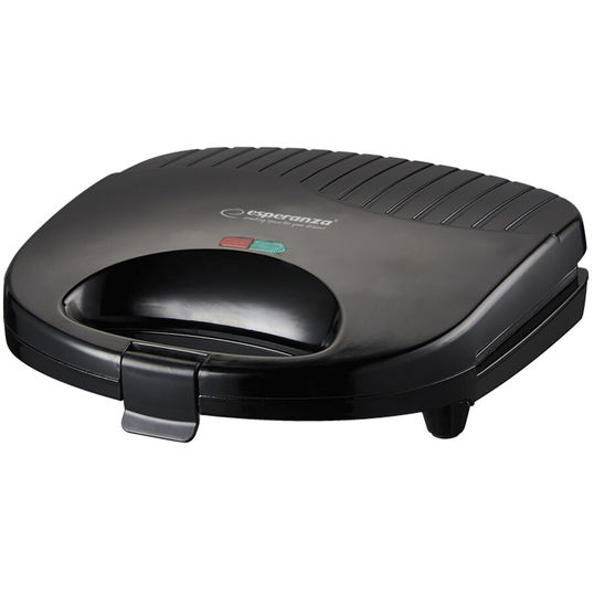 Sandwich maker Tortilla 1000 W, placi neaderente, termostat, indicator LED, negru