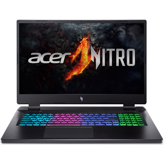 Laptop Acer Gaming 17.3'' Nitro 17 AN17-42, FHD IPS 165Hz, Procesor AMD Ryzen™ 7 8845HS (16M Cache, up to 5.10 GHz), 16GB DDR5, 512GB SSD, GeForce RTX 4050 6GB, No OS, Obsidian Black