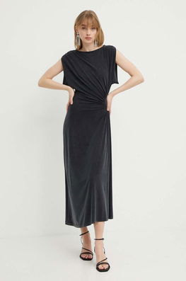 IRO Rochie Culoarea Gri, Midi, Evazati