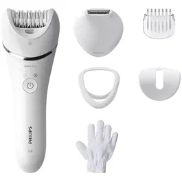 Epilator Philips Series 8000 BRE715/00, 32 pensete, 2 viteze, alb