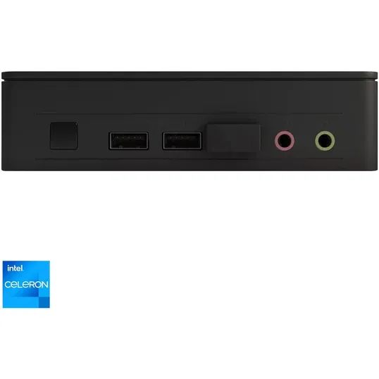 Mini PC Asus NUC 11 Essential Kit NUC11ATKC2 cu procesor Intel® Celeron® Processor N4505 pana la 2.90 GHz, fara RAM, fara stocare, Intel® UHD Graphics, No OS, EU cord, Black