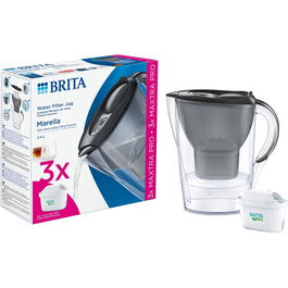 Set Cana filtranta Marella +3 Maxtra Pro PP + 3 cartuse, 2,4 L, Gri
