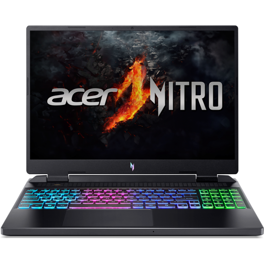 Laptop Acer Gaming 16'' Nitro 16 AN16-42, WUXGA IPS 165Hz, Procesor AMD Ryzen™ 7 8845HS (16M Cache, up to 5.10 GHz), 16GB DDR5, 512GB SSD, GeForce RTX 4060 8GB, No OS, Obsidian Black