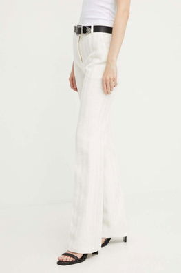 IRO Pantaloni Din In Culoarea Bej, Evazati, High Waist