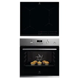 Pachet incorporabil Electrolux - Cuptor electric KOD3C70X, SteamBake-gatire cu abur, 72 l, 60 cm + Plita inductie EIS624, conectivitate hota, Booster, 60 cm