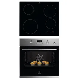 Pachet incorporabil Electrolux - Cuptor electric KOD3C70X, SteamBake-gatire cu abur, 72 l, 60 cm + Plita inductie LIB60424CK, Booster, 60 cm