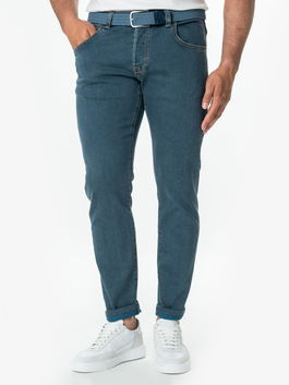 Blugi Casual De Vara Barbati Comfort Fit Bleu Tip Denim BMan347