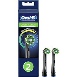 Rezerve periuta de dinti electrica Oral-B Cross Action Black, Tehnologie CleanMaximiser, 2 buc