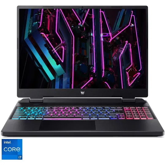 Laptop Acer Predator Helios Neo 16 PHN16-72-71YK cu procesor Intel® Core™ i7-14700HX pana la 5.5GHz, 16, WQXGA, IPS, 240Hz, 16 GB DDR5, 1TB SSD, NVIDIA® GeForce RTX™ 4070 8GB GDDR6, No OS, Abyssal Black