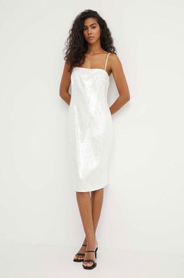Theory Rochie Culoarea Alb, Mini, Mulata