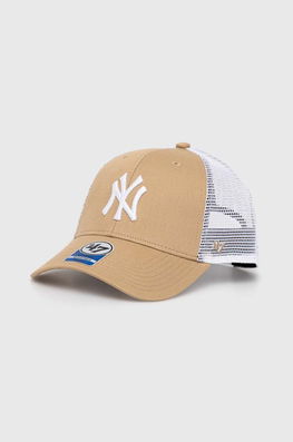 47 Brand șapcă De Baseball Pentru Copii MLB New York Yankees Branson Culoarea Bej, Cu Imprimeu, BBRANS17CTP