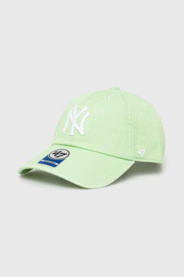 47 Brand șapcă Din Bumbac Pentru Copii MLB New York Yankees CLEAN UP Culoarea Verde, Cu Imprimeu, BNLRGW17GWS