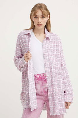 IRO Camasa Femei, Culoarea Violet, Cu Guler Clasic, Relaxed