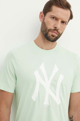 47 Brand Tricou Din Bumbac MLB New York Yankees Culoarea Verde, Cu Imprimeu, BB017TEMIME617763B0