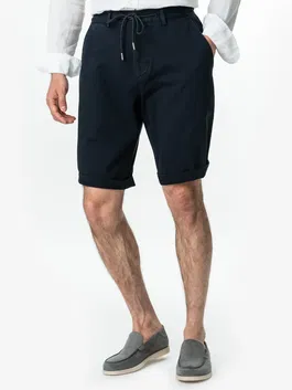 Pantaloni Barbati Scurti Cu Siret De Vara Bleumarin Din 100% Bumbac BMan176
